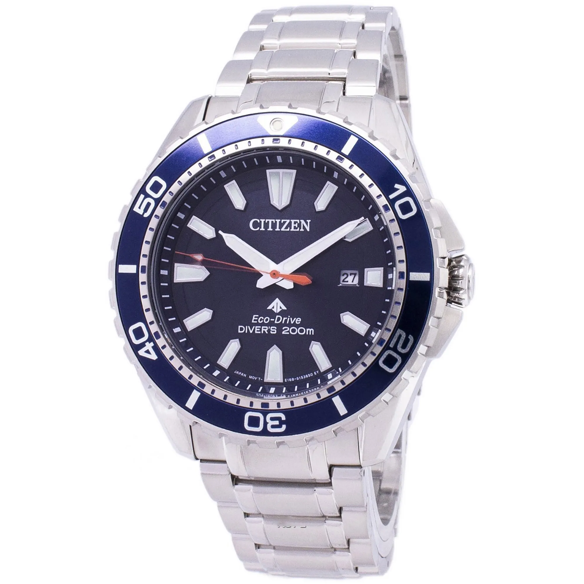 Citizen Eco-Drive BV1111-75L Orologio Uomo - Quarzo, Quadrante Blu, Bracciale Argento, 5 Bar